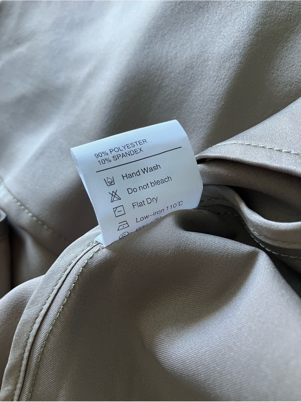 ELAA Muted Olive Green/Taupe Satin Long Sleeve A-Line Maxi Dress Size XXS-XS - Picture 9 of 12